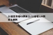 31省区市增62例本土/31省增126例本土病例