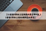 【31省增9例本土在陕西内蒙古等4省,31省增1例本土疑似病例在内蒙古】