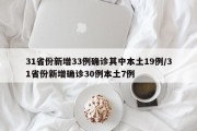 31省份新增33例确诊其中本土19例/31省份新增确诊30例本土7例