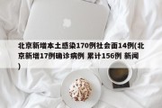北京新增本土感染170例社会面14例(北京新增17例确诊病例 累计156例 新闻)