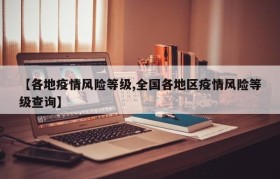 【各地疫情风险等级,全国各地区疫情风险等级查询】
