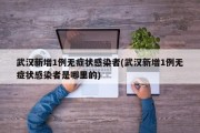 武汉新增1例无症状感染者(武汉新增1例无症状感染者是哪里的)
