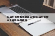 31省份新增本土确诊13例/31省份新增本土确诊30例疫情