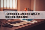 【北京新增本土66例:朝阳区31例,北京朝阳区新增3例本土病例】