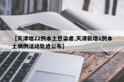 【天津增22例本土感染者,天津新增1例本土病例活动轨迹公布】