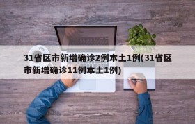 31省区市新增确诊2例本土1例(31省区市新增确诊11例本土1例)