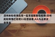 深圳本轮疫情出现一起家庭聚集性疫情/深圳此轮疫情已出现11名感染者,4人与这家企业有关