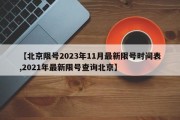 【北京限号2023年11月最新限号时间表,2021年最新限号查询北京】