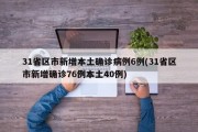 31省区市新增本土确诊病例6例(31省区市新增确诊76例本土40例)