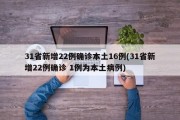 31省新增22例确诊本土16例(31省新增22例确诊 1例为本土病例)