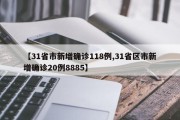 【31省市新增确诊118例,31省区市新增确诊20例8885】
