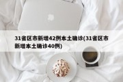 31省区市新增42例本土确诊(31省区市新增本土确诊40例)