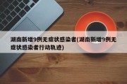 湖南新增9例无症状感染者(湖南新增9例无症状感染者行动轨迹)