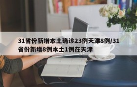 31省份新增本土确诊23例天津8例/31省份新增8例本土1例在天津
