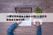31省区市新增本土确诊22例/31省区市新增本土确诊1例