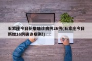石家庄今日新增确诊病例26例(石家庄今日新增16例确诊病例!)