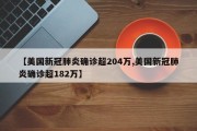 【美国新冠肺炎确诊超204万,美国新冠肺炎确诊超182万】