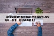 【西安新增1例本土确诊5例初筛阳性,西安新增一例本土冠状病毒肺炎】
