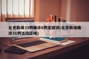 北京新增33例确诊8例无症状(北京新增确诊31例活动区域)