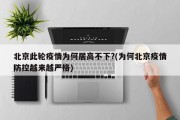 北京此轮疫情为何居高不下?(为何北京疫情防控越来越严格)