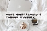 31省新增12例确诊均为境外输入(31省区市新增确诊2例均为境外输入)