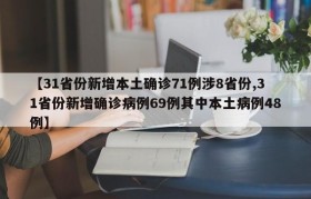 【31省份新增本土确诊71例涉8省份,31省份新增确诊病例69例其中本土病例48例】
