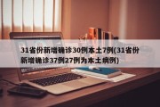 31省份新增确诊30例本土7例(31省份新增确诊37例27例为本土病例)