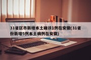 31省区市新增本土确诊1例在安徽(31省份新增5例本土病例在安徽)