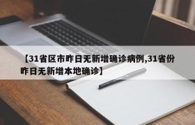 【31省区市昨日无新增确诊病例,31省份昨日无新增本地确诊】