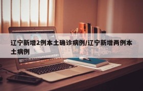 辽宁新增2例本土确诊病例/辽宁新增两例本土病例