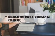 一天猛增526例感染者这轮疫情形势严峻(一天新增63例)