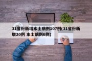 31省份新增本土病例107例(31省份新增20例 本土病例6例)
